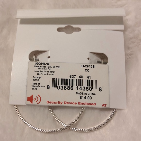 Lauren Conrad Silver Dainty Hoop Earrings - Picture 3 of 3